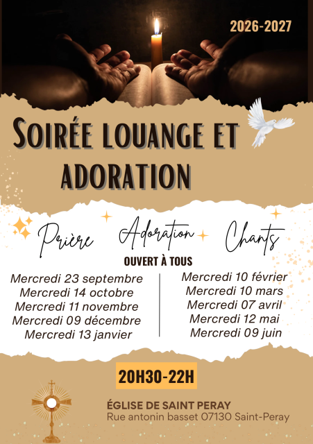 Soirées de prière à l’eglise de St-Péray